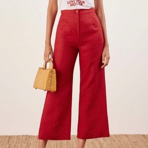 🧸🤎 Reformation red Jaylene Pants